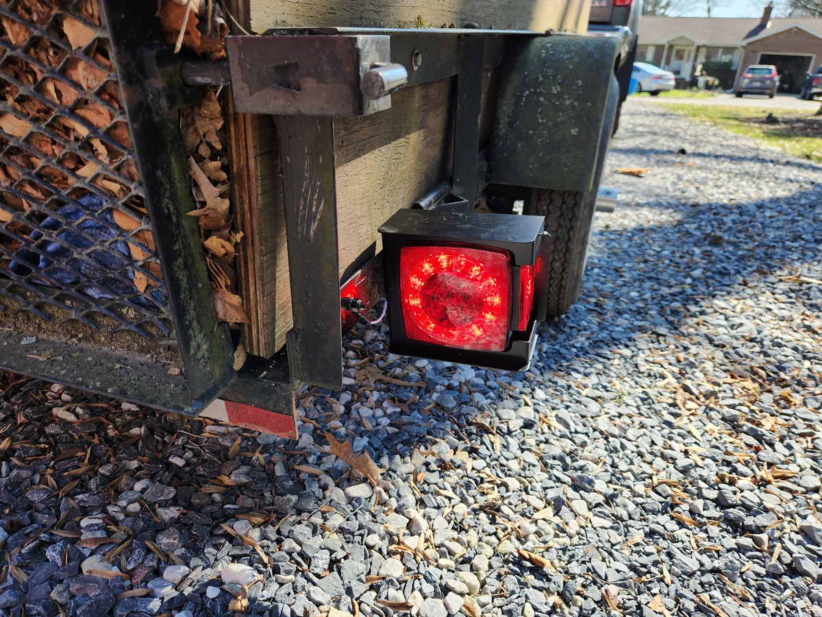 Lights mounted and working. LED trailer light